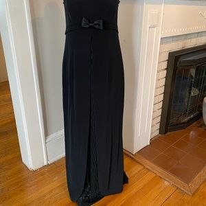 Vintage  Oleg Cassini Black Tie Empire Waist Gown